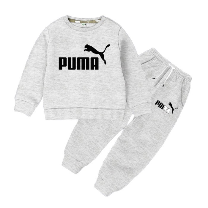  Baby Full Sleeve Sweat Shirt and Trouser Set - Puma Gray Color 