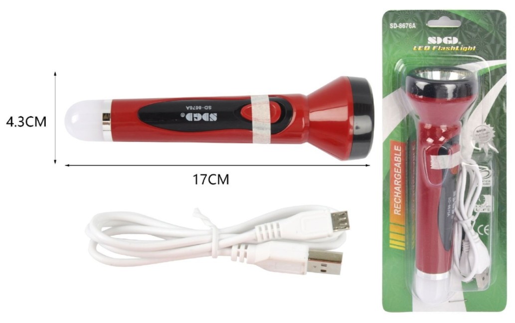  SD-8676A LED Torch Flashlight with USB interface 