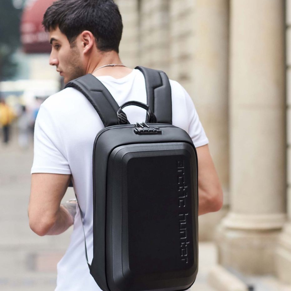  Zip It Good ARCTIC HUNTER Brand Laptop Backpack Anti-theft Waterproof School Backpacks -Black 