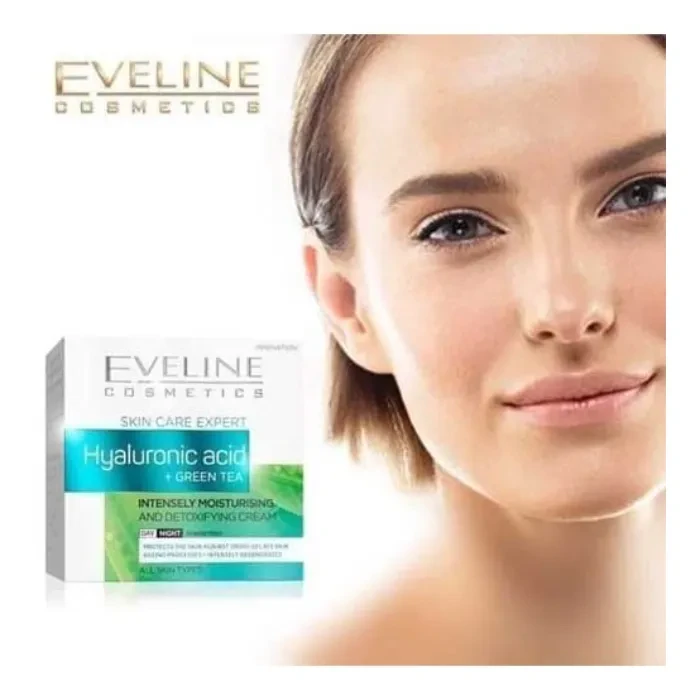  Eveline Cosmetics Hyaluronic Acid Green Tea Detoxifying Cream 