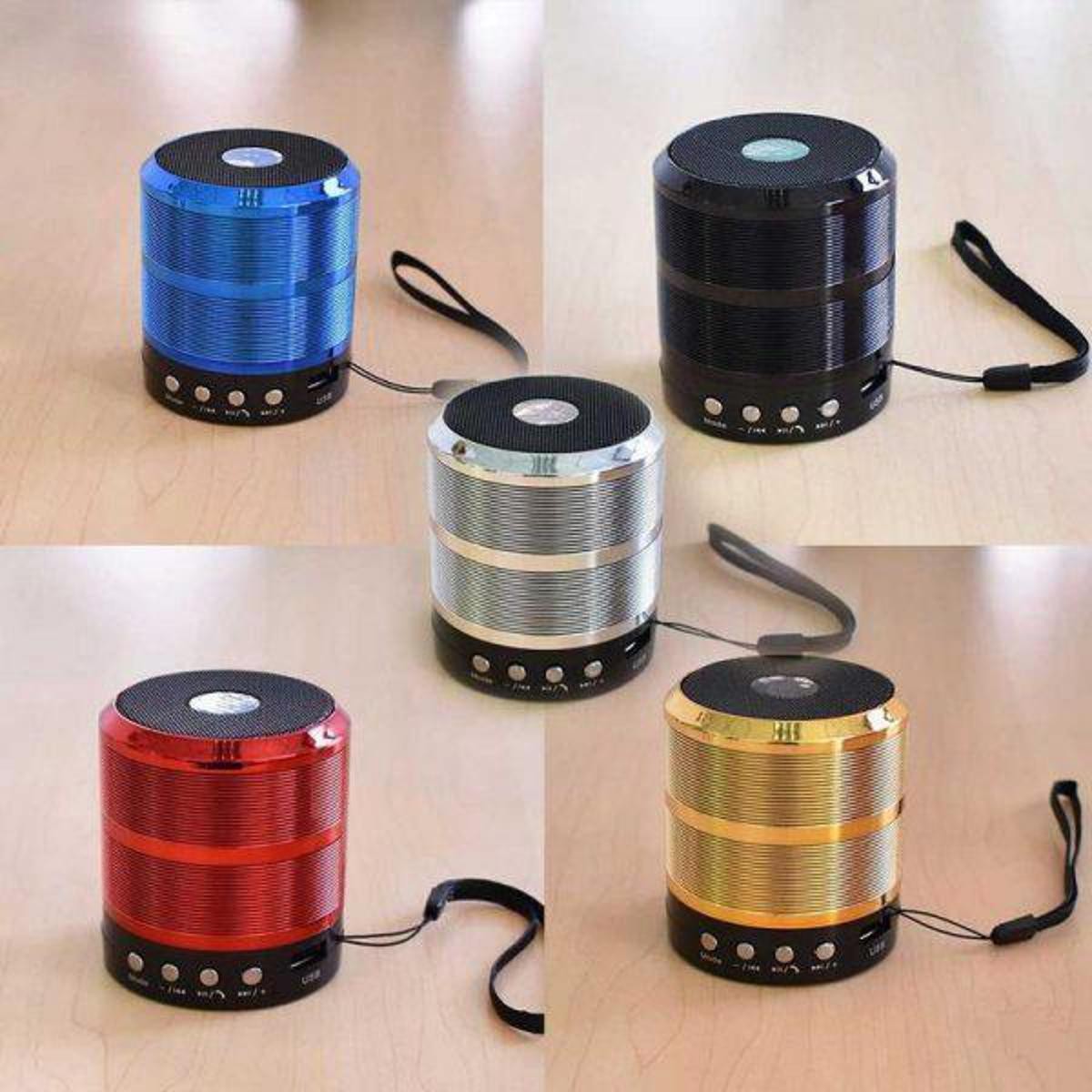 WS-887 MP3 AUX Portable Music Mini Speaker Rechargeable Mini Bluetooth Speaker Stereo Music Speaker Hand-Free TF Memory Card Bluetooth USB Mini Home Amplifiers Speakers 