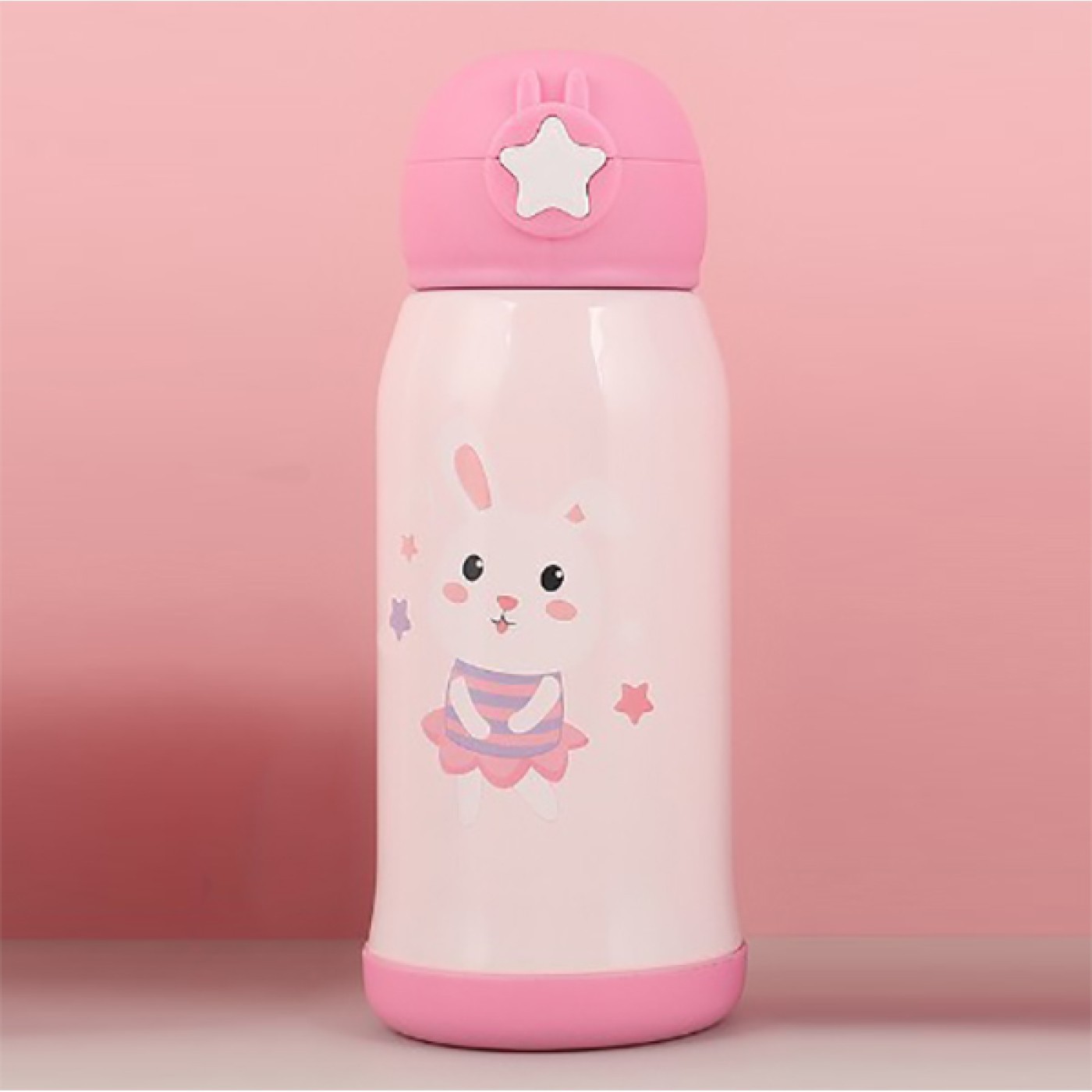  Stainless Steel Insulated Water Cup With Straw(500ml)-Pink 