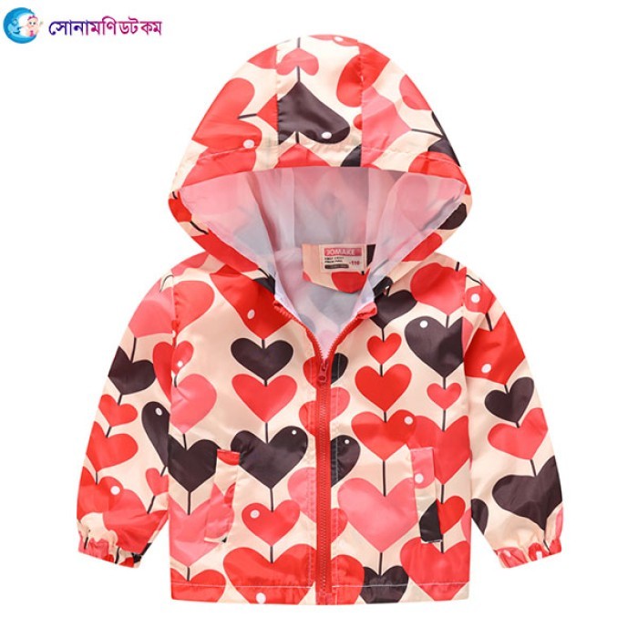  Baby Hoodie Jacket Winter - Pink Love Print 