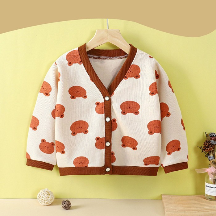  Baby Full Sleeve Woolen Cardigan- Caddy Bear 