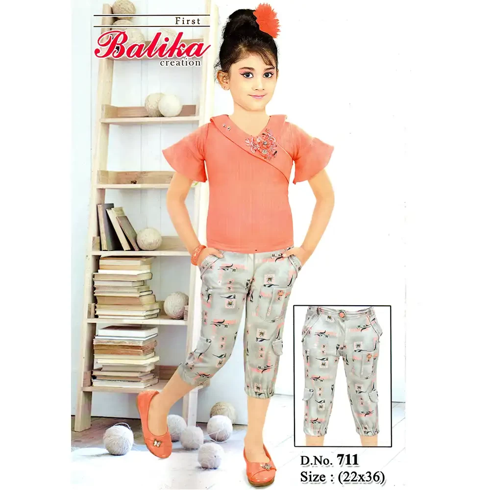  Indian Western Top & Ties Set 