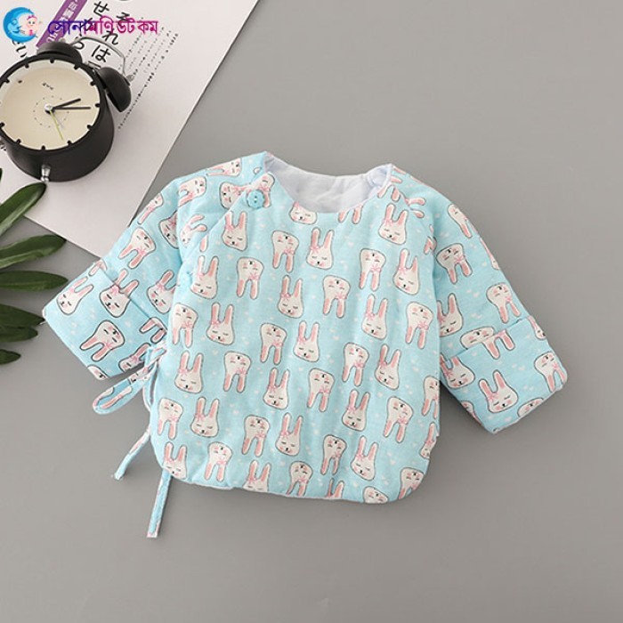  New Born Baby Dress for Air Cooler Protection cum Winter Dress-Blue 