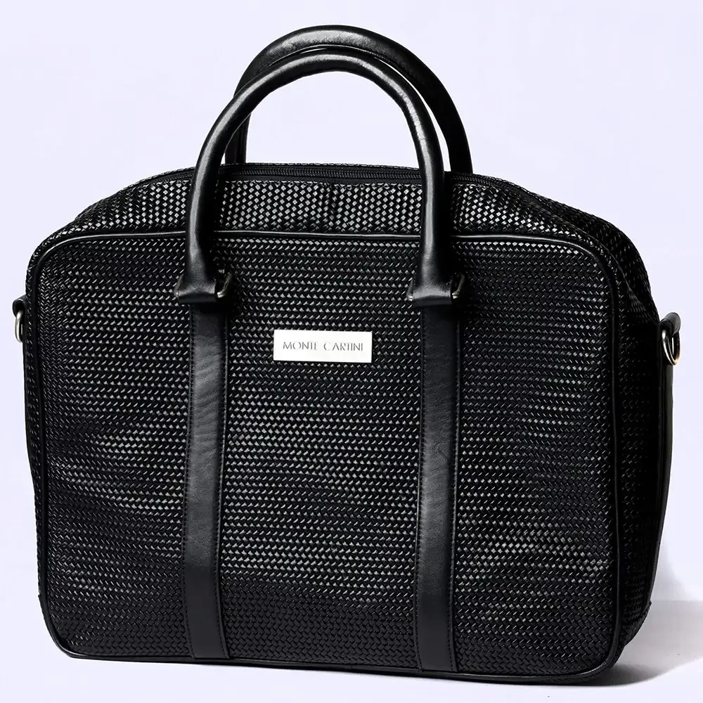  GENTS MESH LEATHER TRAVEL BAG 