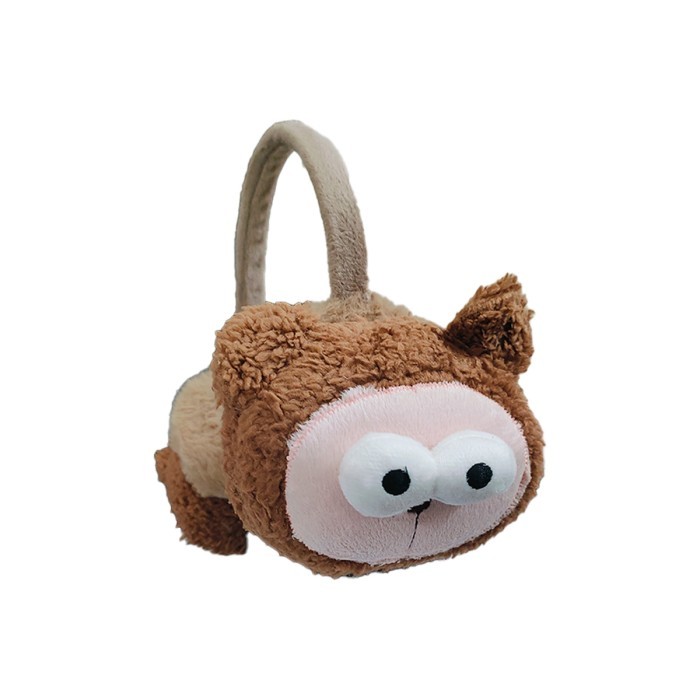  Bunny Design Faux Fur Soft Warm Windproof Earmuffs - Brown 