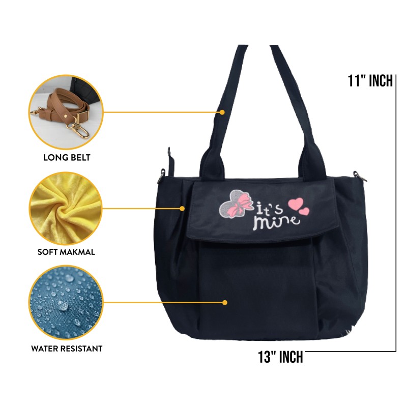  LADIES BAG FOR GIRLS ( UNIVERSITY OR COLLEGE) USE( SIZE : LONG 11 / SIDE LENGTH 13 INC) 