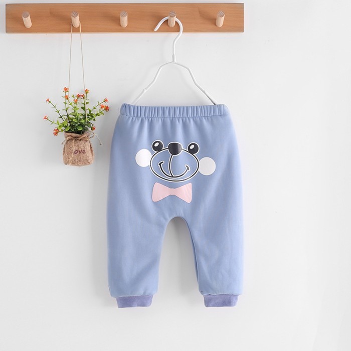  Velvet Thick Baby Big Trousers - Sky Blue 