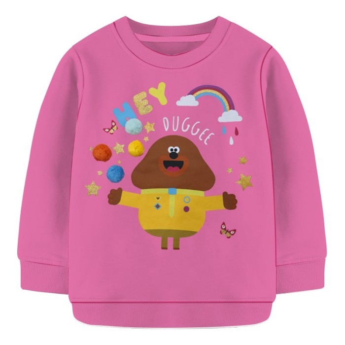 Baby Sweat Shirt- Pink Cartoon Print 