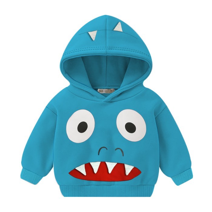  Baby Monster Printed Hoodie- Sky Blue Color 