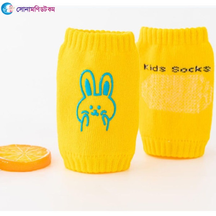  Baby Knee Protection Pad - Cartoon Print with Yellow Color 