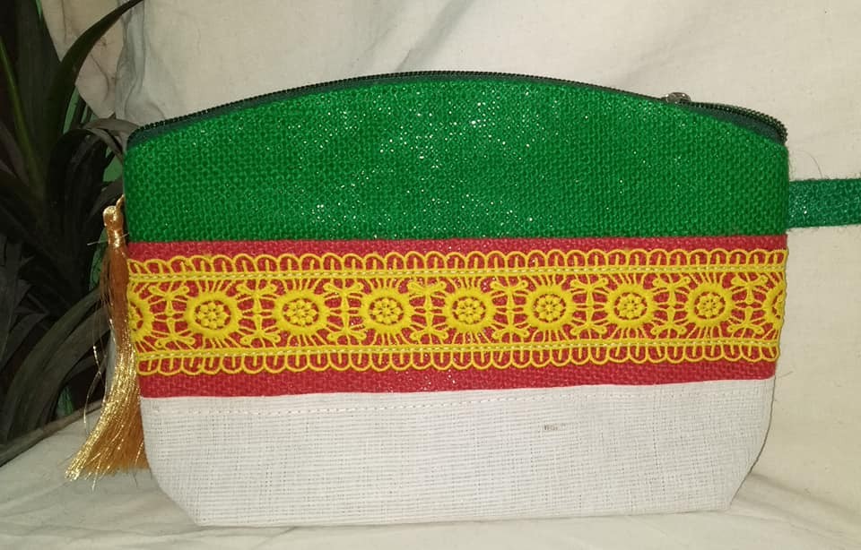  Karukaz Multicolor Handmade Jute LADIES Hand Bag 