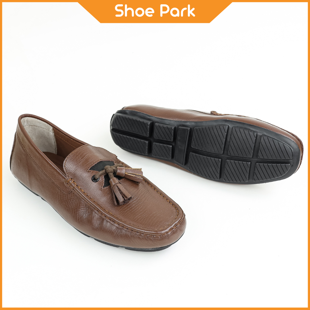  Dies Leather Stylish Loafer For Men - Brown 