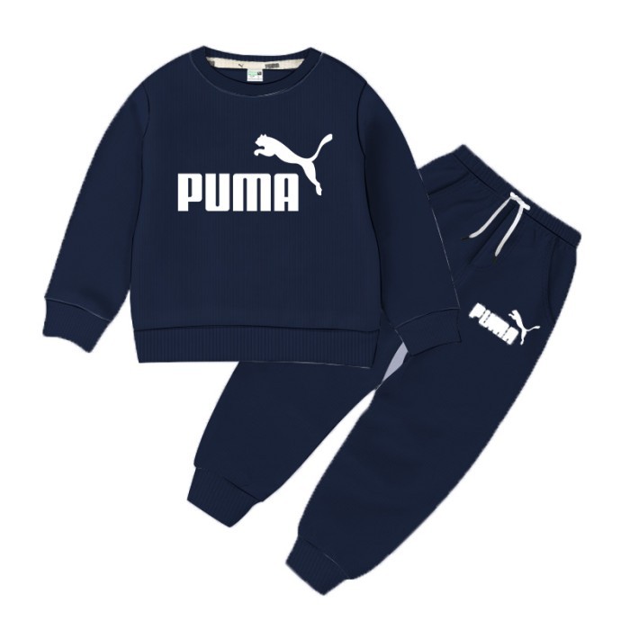  Baby Full Sleeve Sweat Shirt and Trouser Set - Puma Black Color 