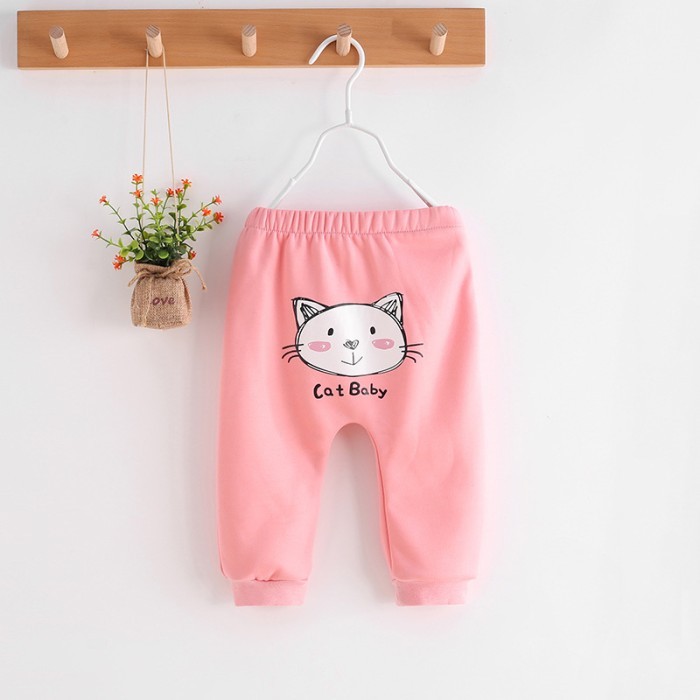  Velvet Thick Baby Big Trousers - Pink Color 