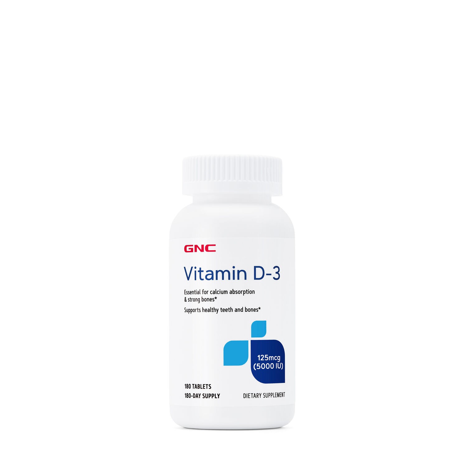  GNC Vitamin D3 Tablets 5000 IU – 180 Tablets 