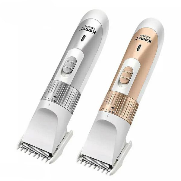  Kemei KM-9020 Exclusive Rechargeable Hair Clipper & Trimmer - Silver & Golden 