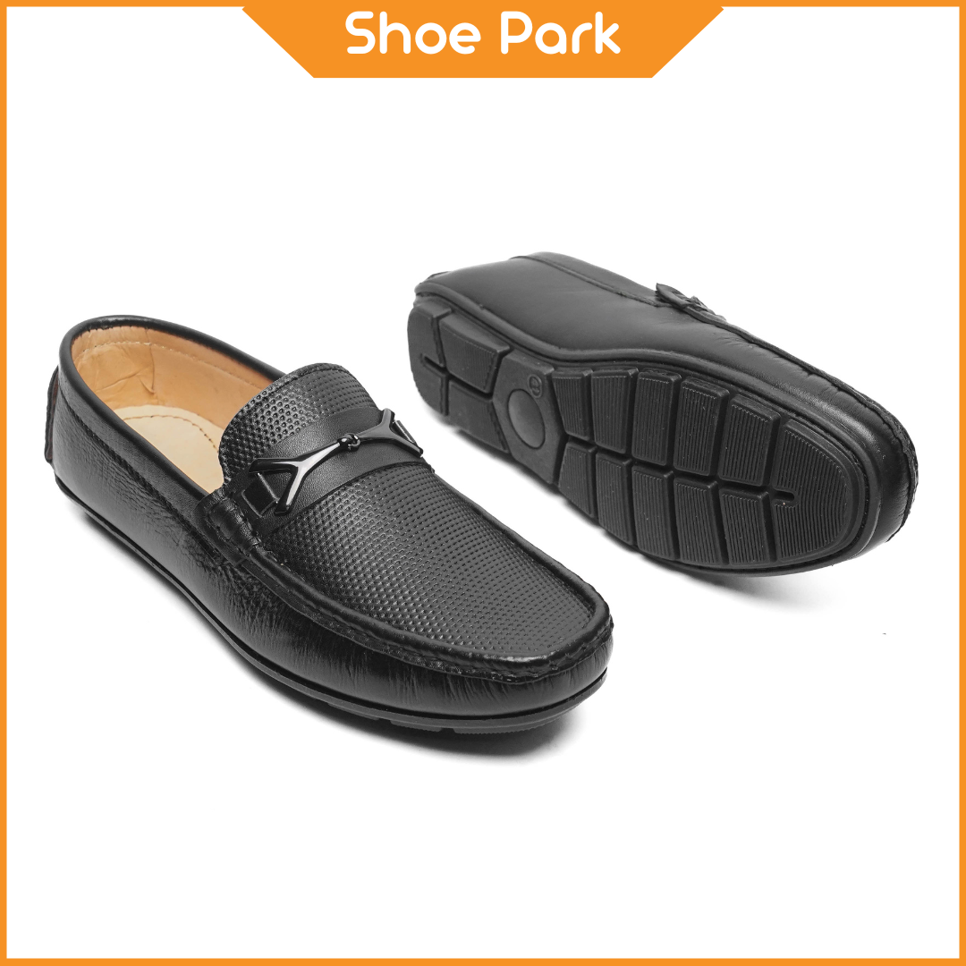  Original Dies Leather Black Metal Loafer For Men 