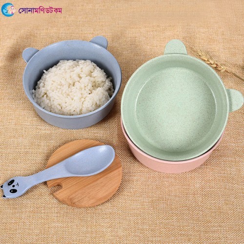  Kids Feeding Bowl With Spoon-Pink 