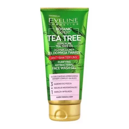  Eveline Botanic Expert Tea Tree Purifying Antibacterial Face Wash Gel 175ml 