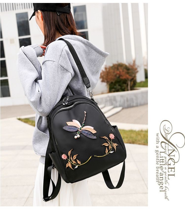  Zip It Good Casual Oxford Cloth Backpack For Women Korean-Style 