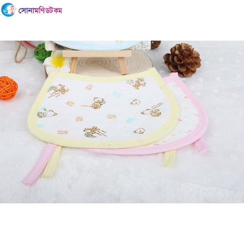  Soft and Cotton Bibs cum Towel -White Happy Day Print 