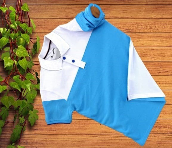  PK Cotton Exclusive Polo Shirt for Men - Blue and White 