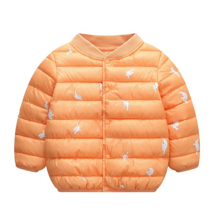  Boy's and Girl's Jacket With Cotton Filling - Orange 