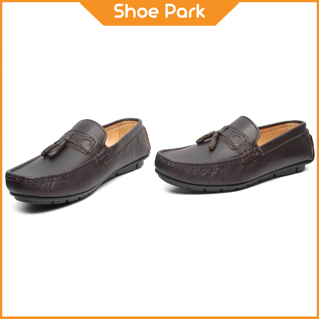  Original Leather Brown Jhumka Loafer For Men 