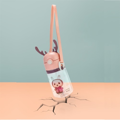 Bouncing Straw Water Cup - Peach