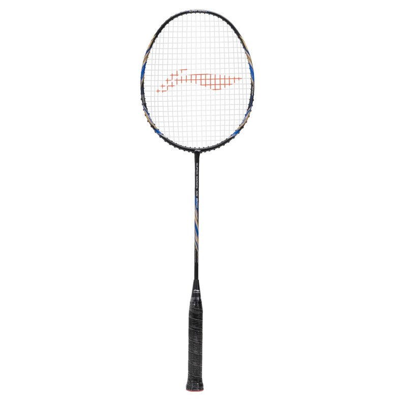  Li-Ning Wind Lite Stealth Strung Badminton Racket - Black/Green/Gold 