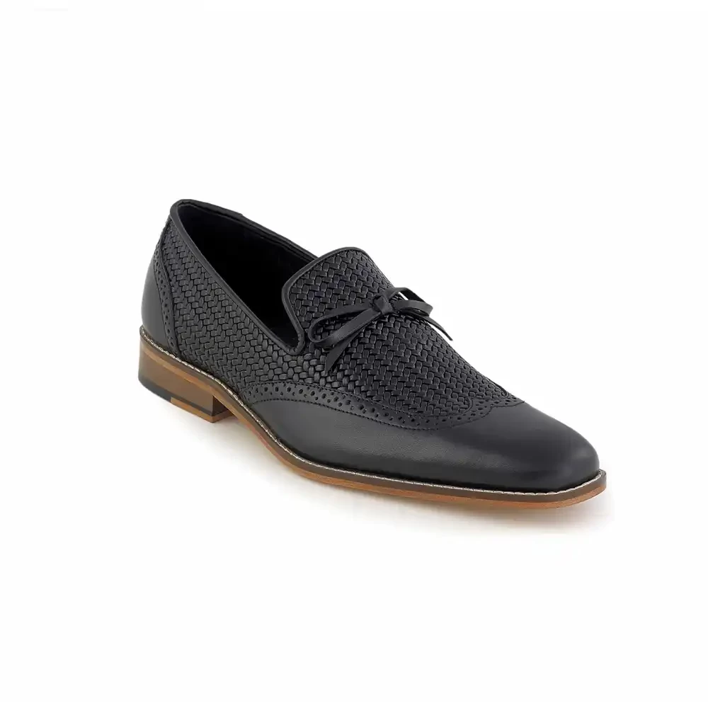  MESH LEATHER WINGTIP LOAFERS 
