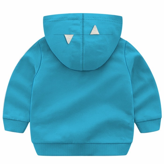 Baby Monster Printed Hoodie- Sky Blue Color