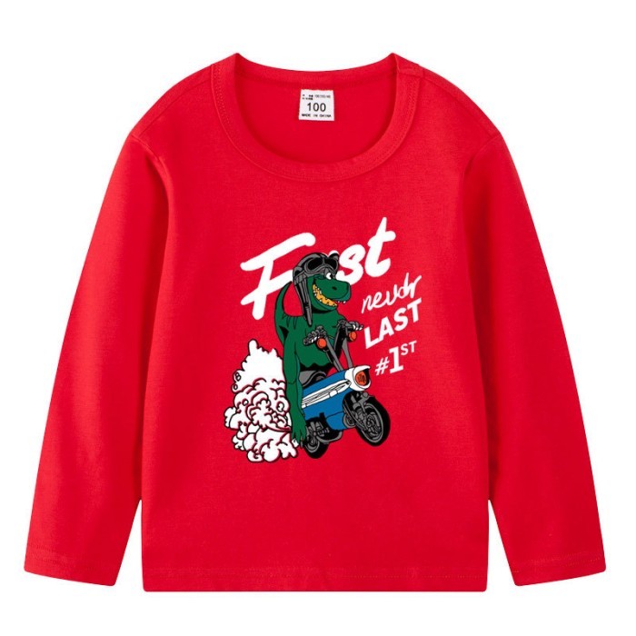  Boys Long sleeved T-Shirt-Red 