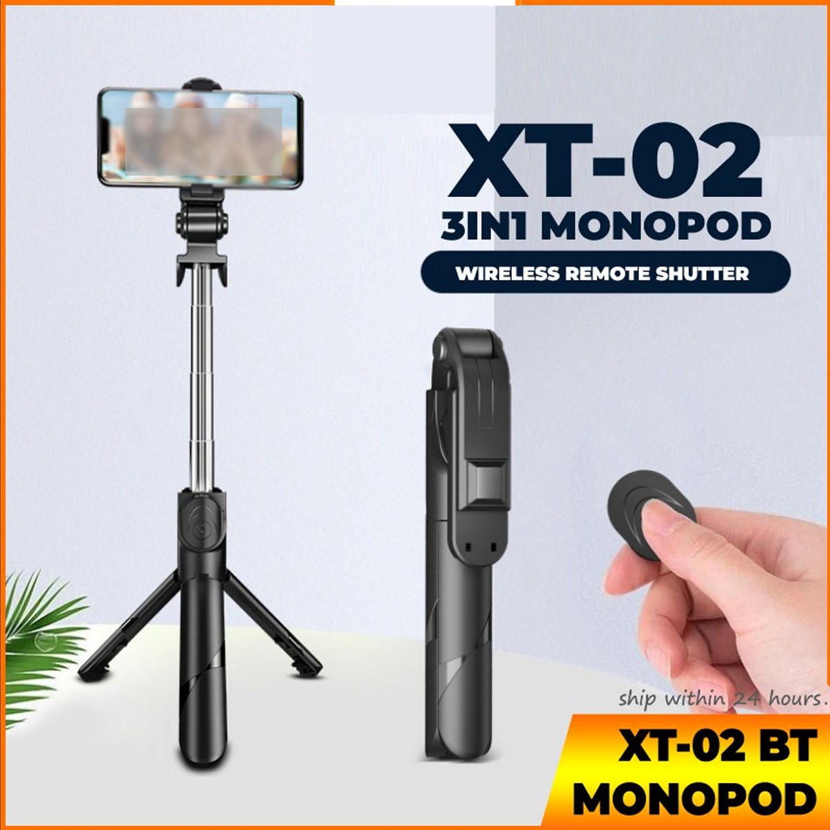  Xt-02 Wireless Bluetooth Selfie Stick Tripod - Selfie Stick 