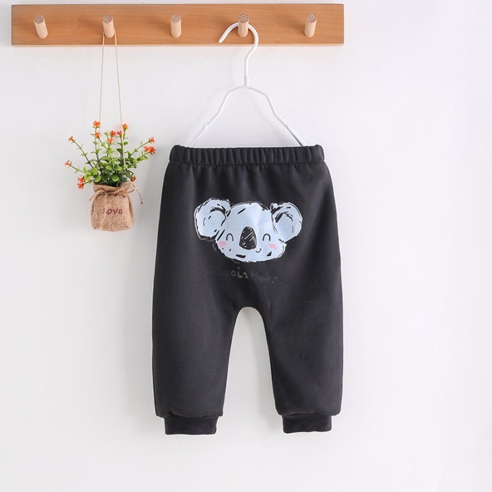  Velvet Thick Baby Big Trousers -Black Color 