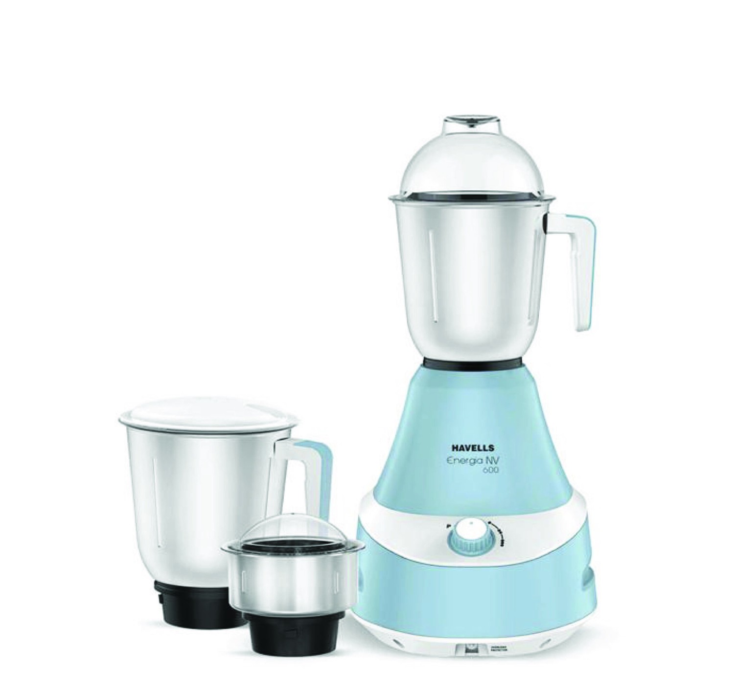  Havells ENERGIA BLUE 750W Mixer Grinder 3 SS Jars Blue 