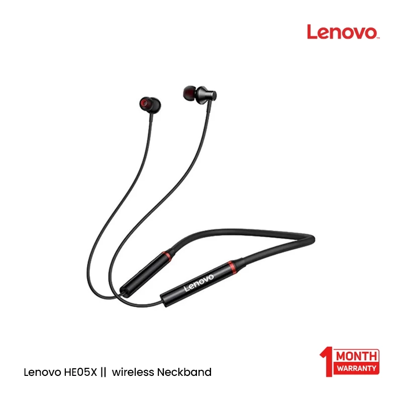  Lenovo HE05X II (New Edition) Wireless In-Ear Neckband Earphone 