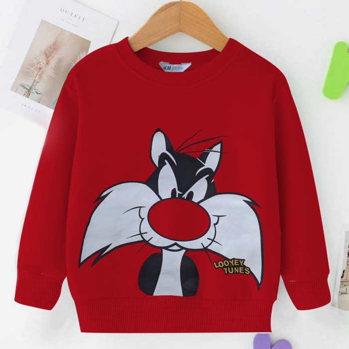  Baby Sweat Shirt Looney Tunes Printed-Red Color 
