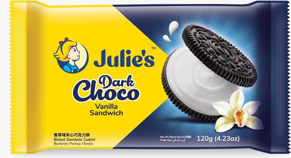  Julie's Dark Choco Vanilla Sandwich (120g )- BUY 1 GET 1 FREE 