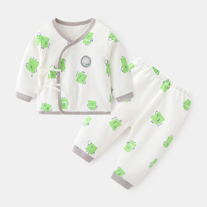  Newborn Baby Dress Set - Green SpongeBob 