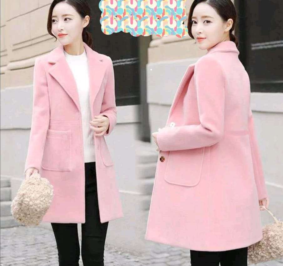 Premium Quality Stylish Leads Over Coat for Women - Pink